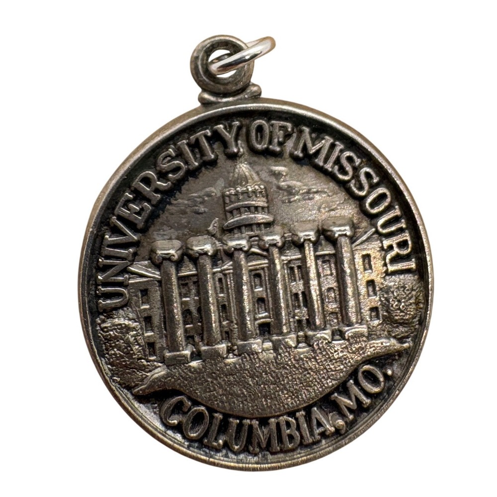 Vintage Sterling Silver University of Missouri Columbia MO Columns Charm 5.33g